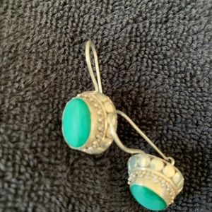 Suarti SS 925 Malachite Earings